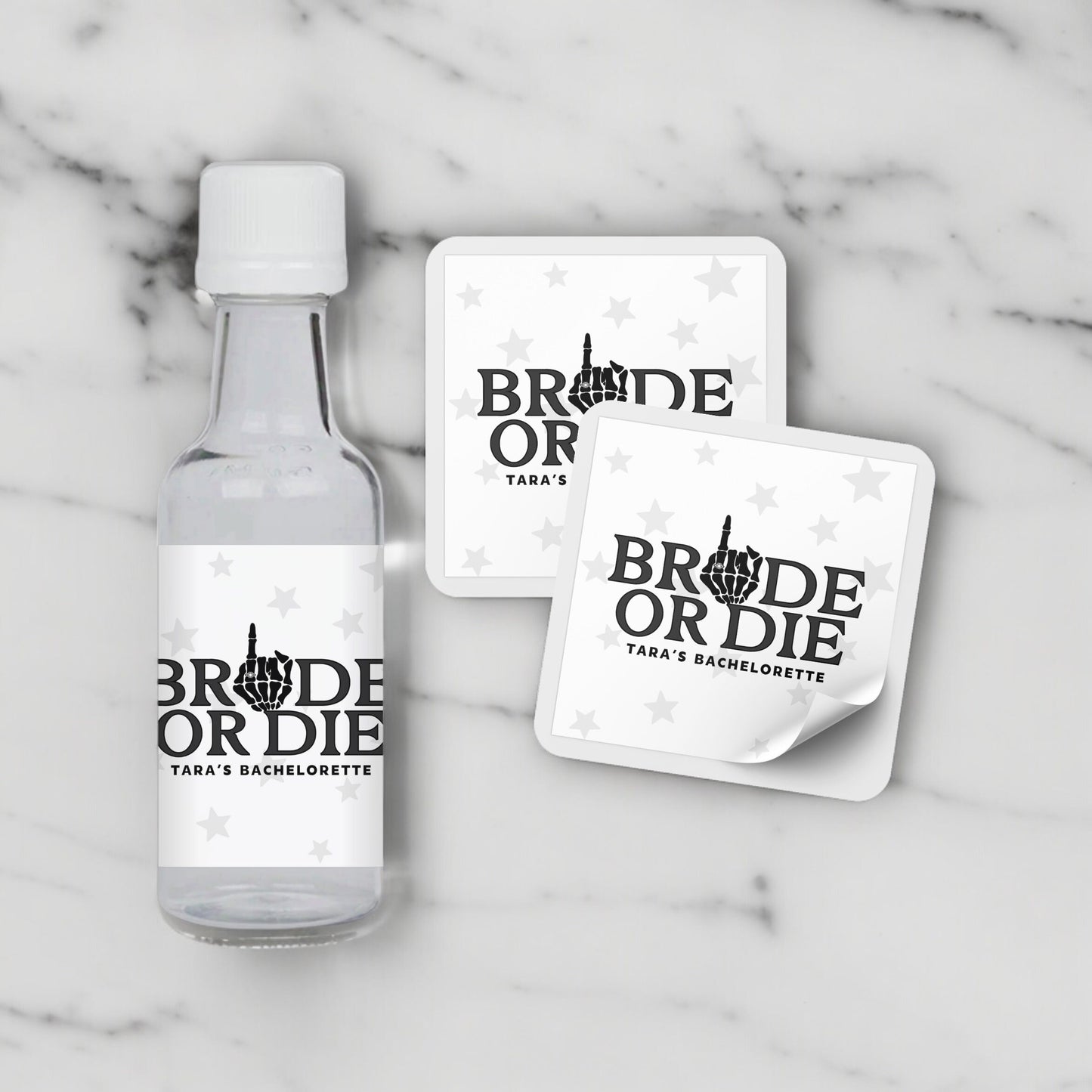 Bride or Die Bachelorette Party Mini Liquor Label