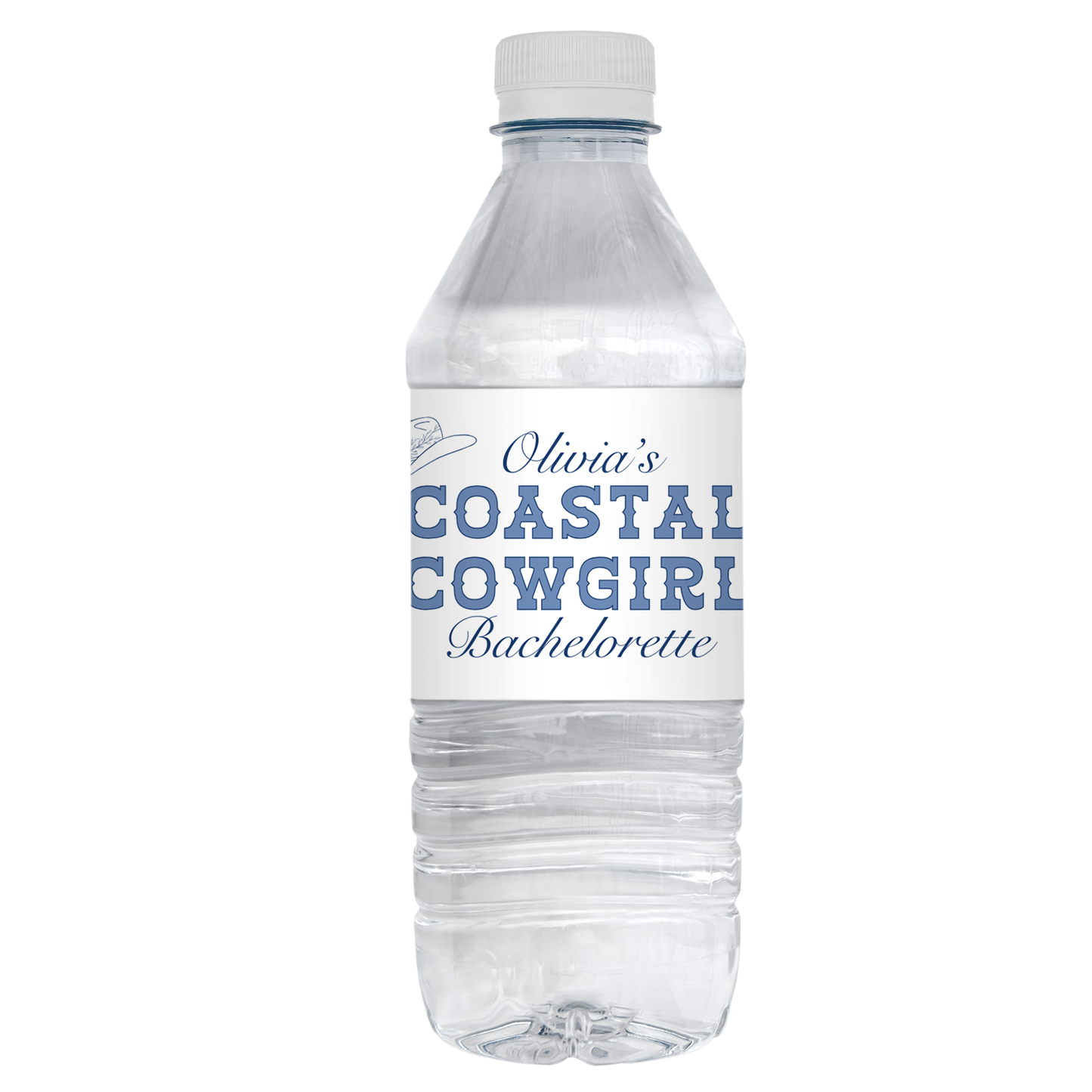 Coastal Cowgirl Bachelorette Party Water Bottle Label