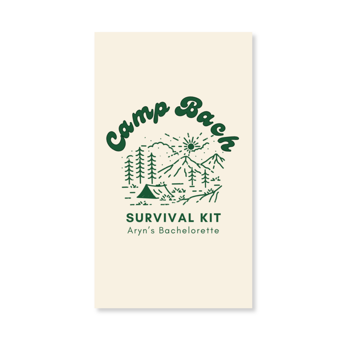 Camp Bachelorette Party Gift Tag