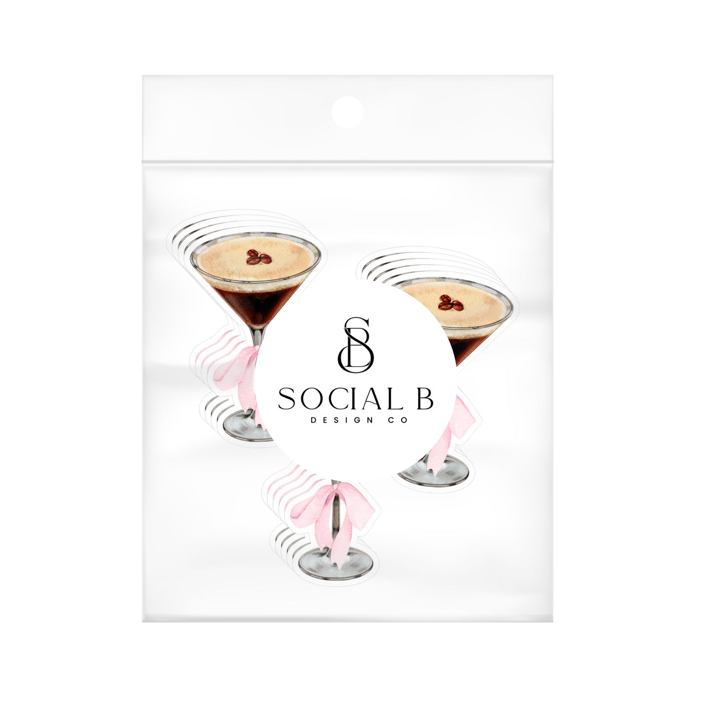 Pink Bow Espresso Martini Party Confetti