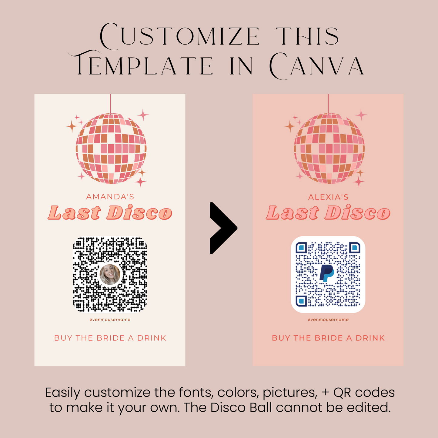 Last Disco Buy the Bride a Drink Template (Digital Download)