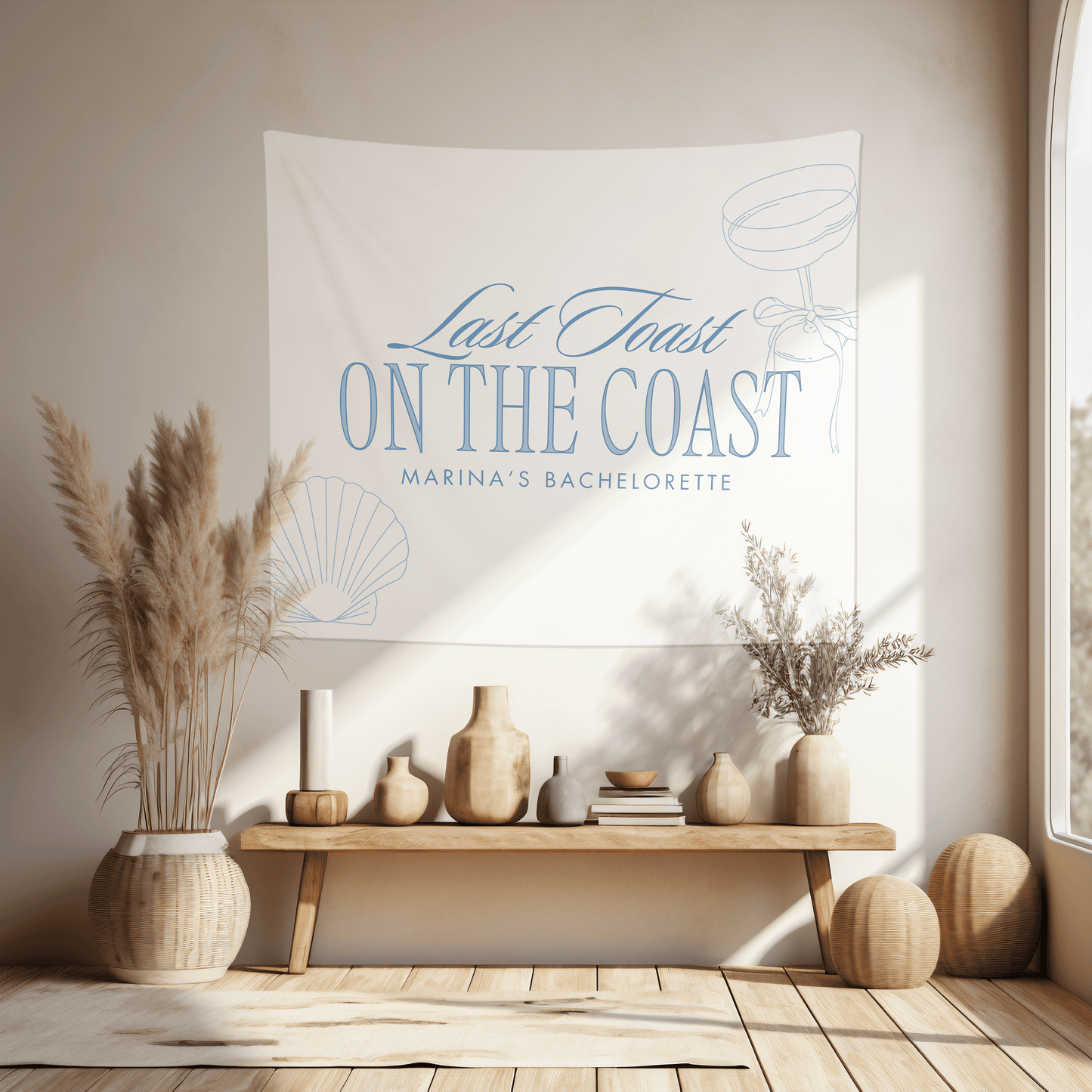 Last Toast on the Coast Bachelorette Party Banner