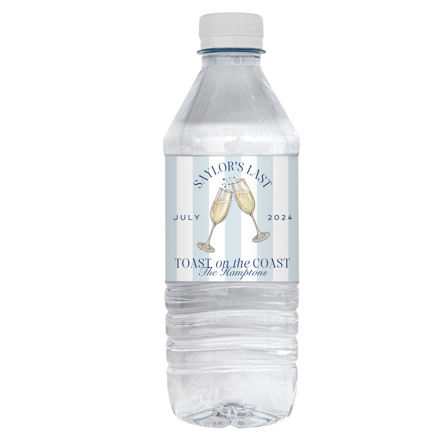Last Toast on the Coast Bachelorette Party Water Bottle Label