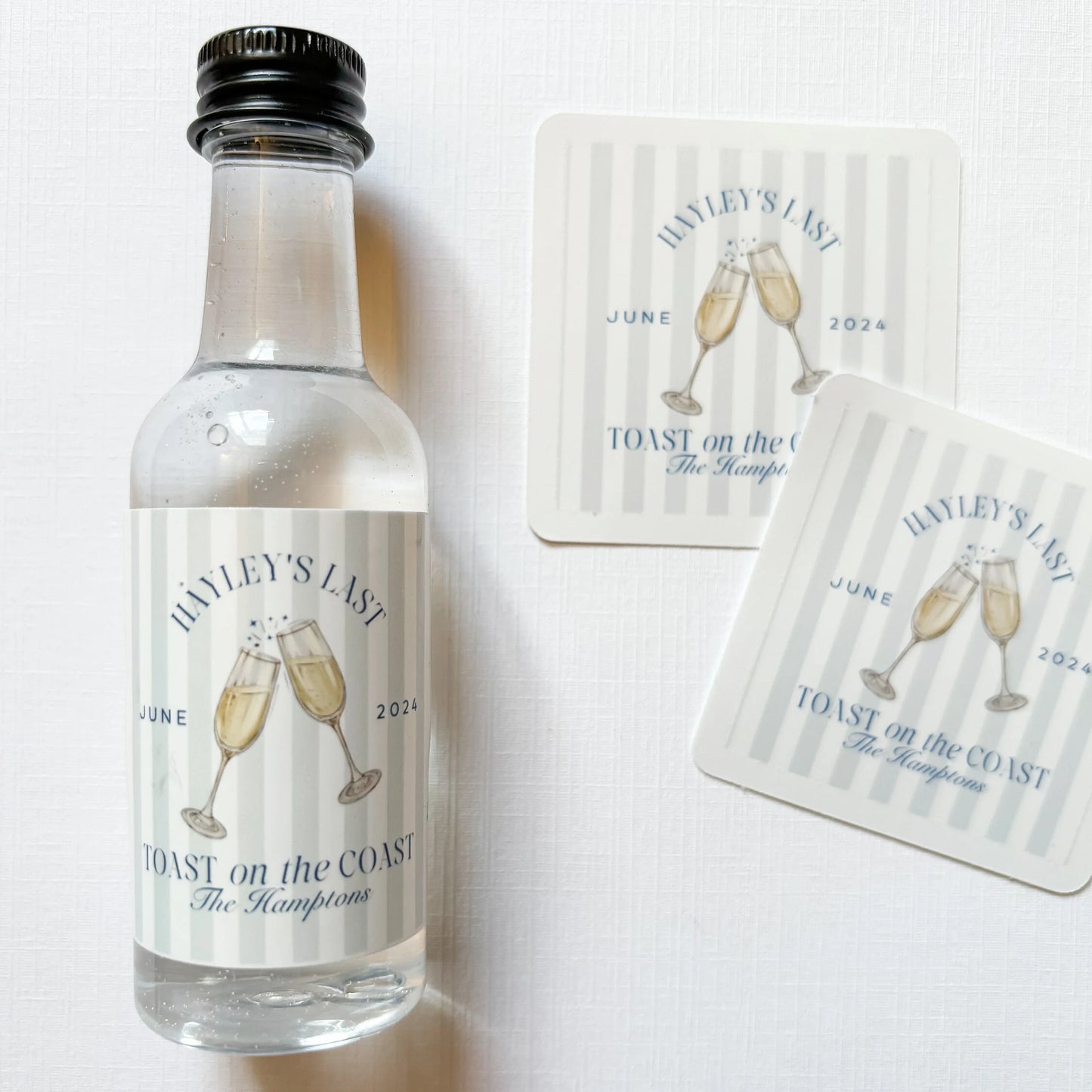 Last Toast on the Coast Bachelorette Party Mini Liquor Label