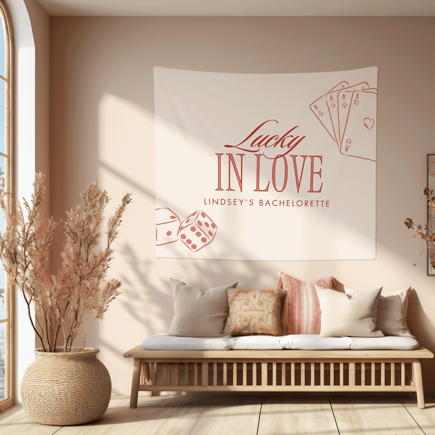 Lucky in Love Bachelorette Party Banner