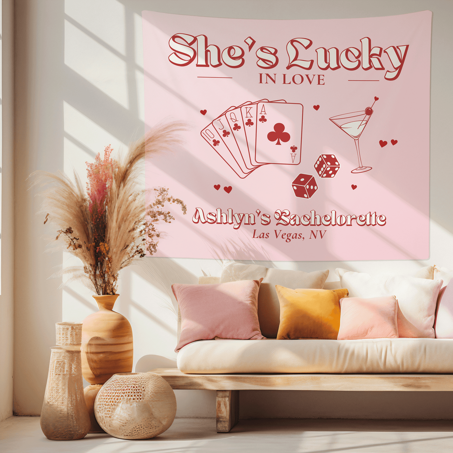Lucky in Love Bachelorette Party Banner