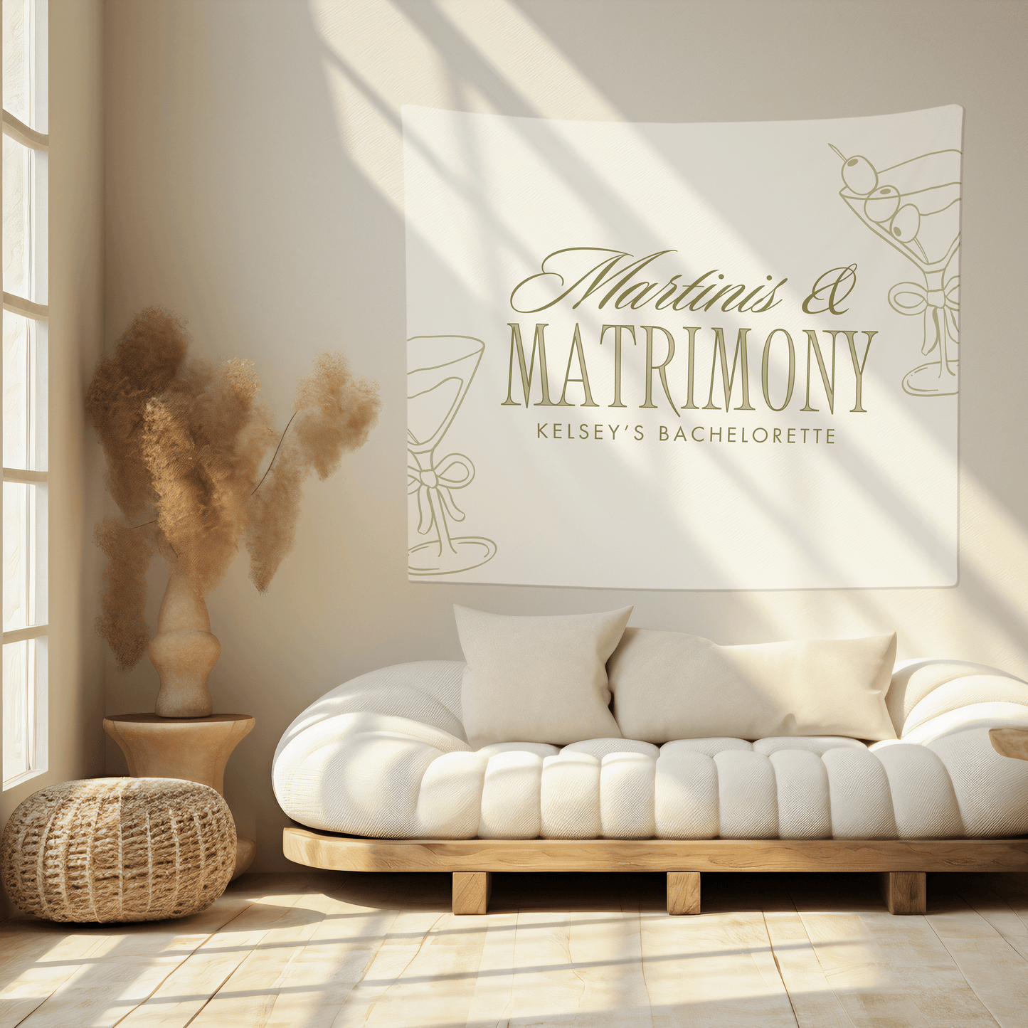 Martinis & Matrimony Bachelorette Party Banner