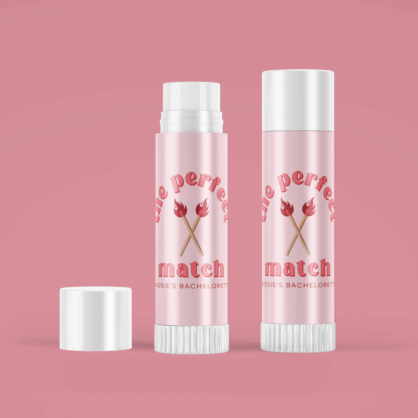 Perfect Match Bachelorette Party Lip Balm - Pink and Red