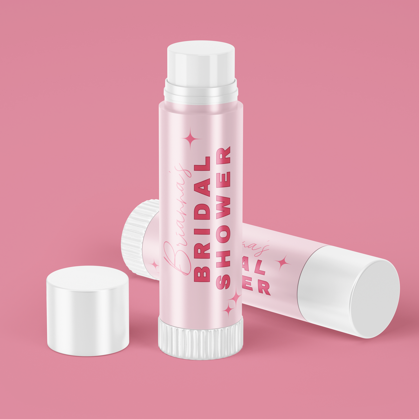 Trendy Pink Bridal Shower Lip Balm