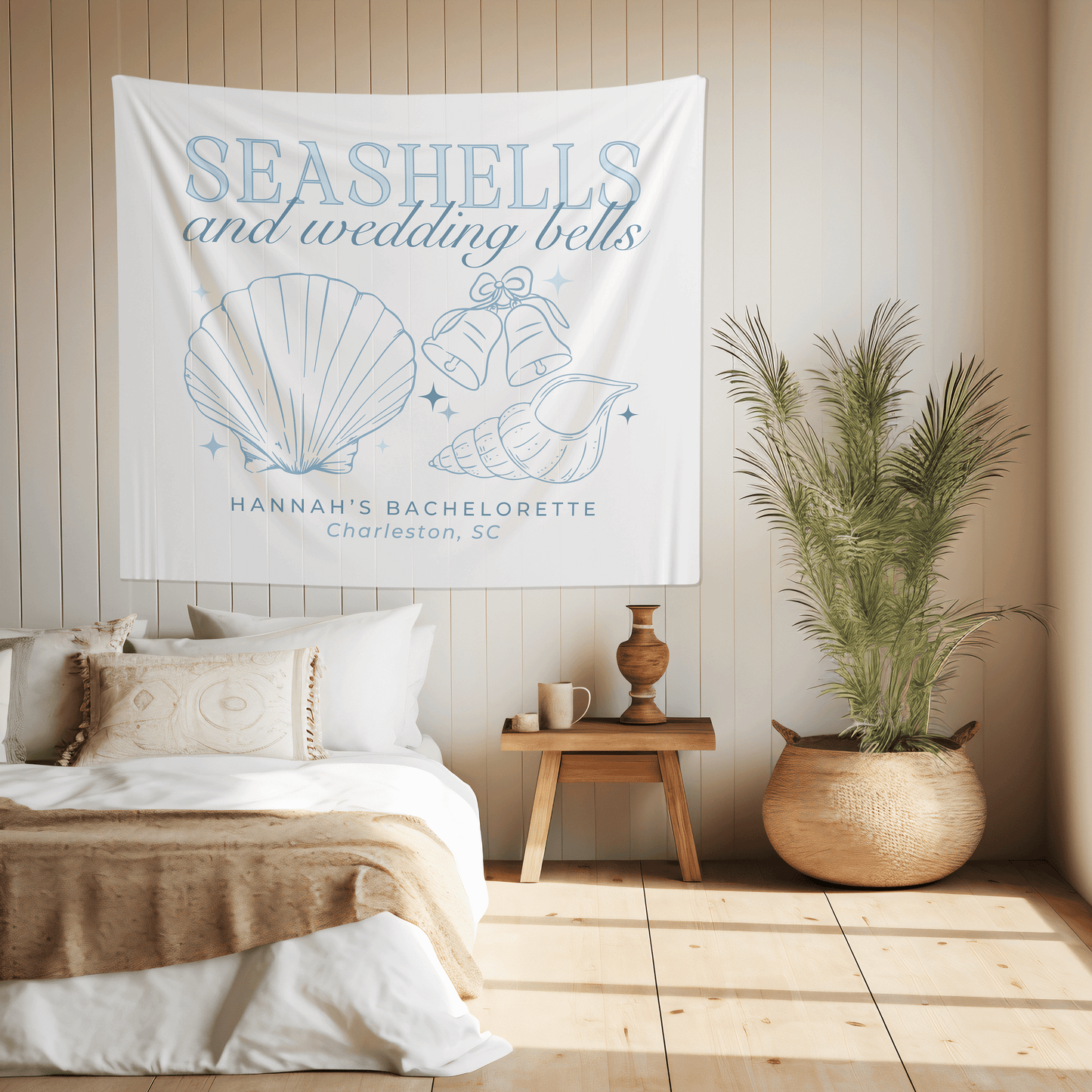 Seashells and Wedding Bells Bachelorette Banner
