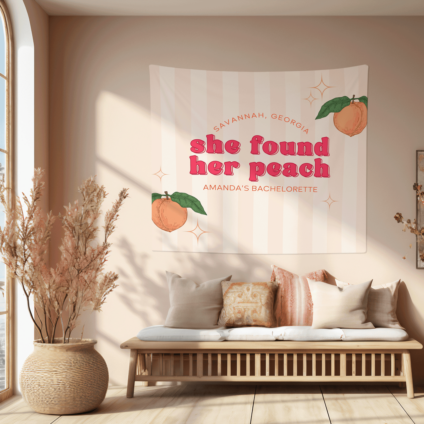 She Found Her Peach Bachelorette Banner