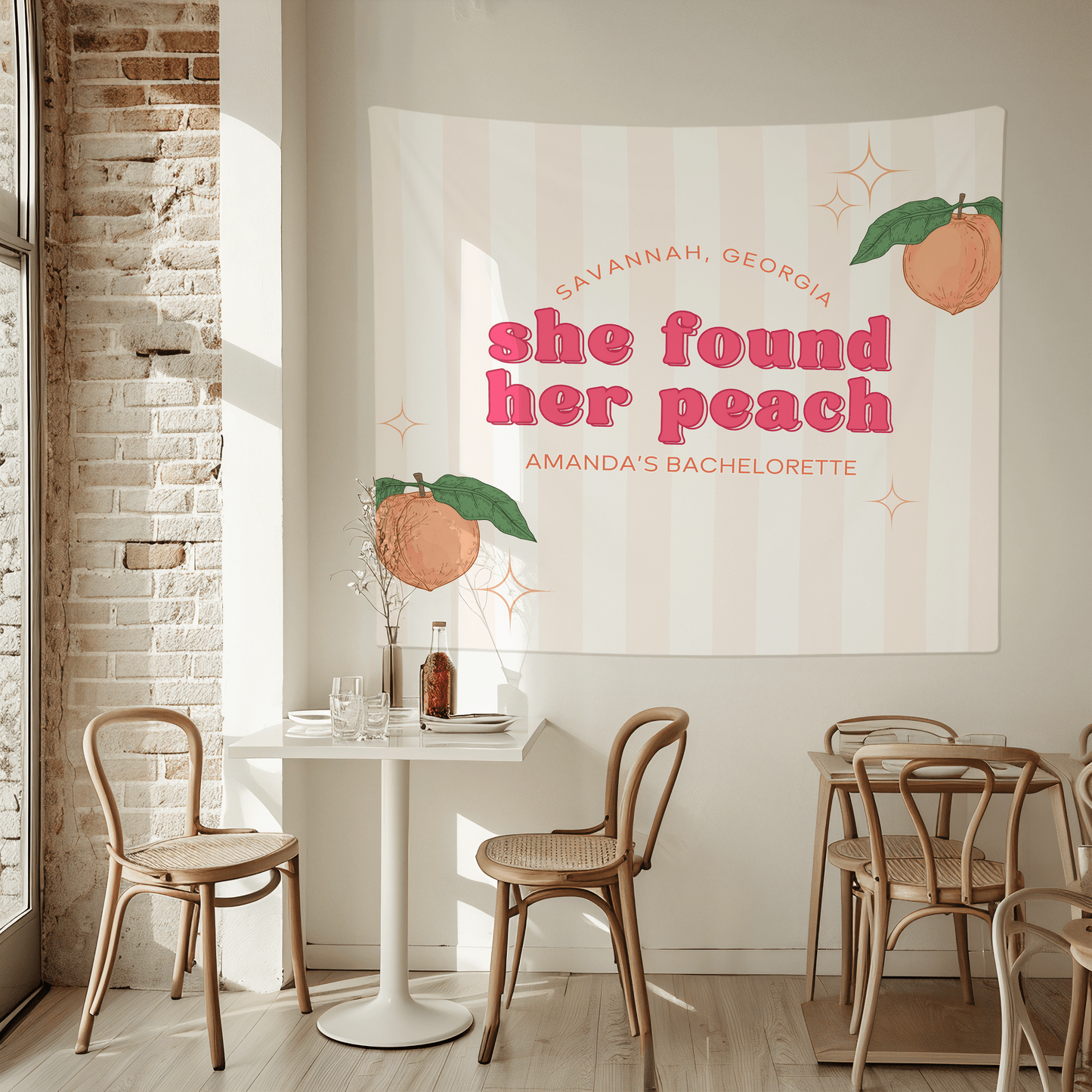 She Found Her Peach Bachelorette Banner