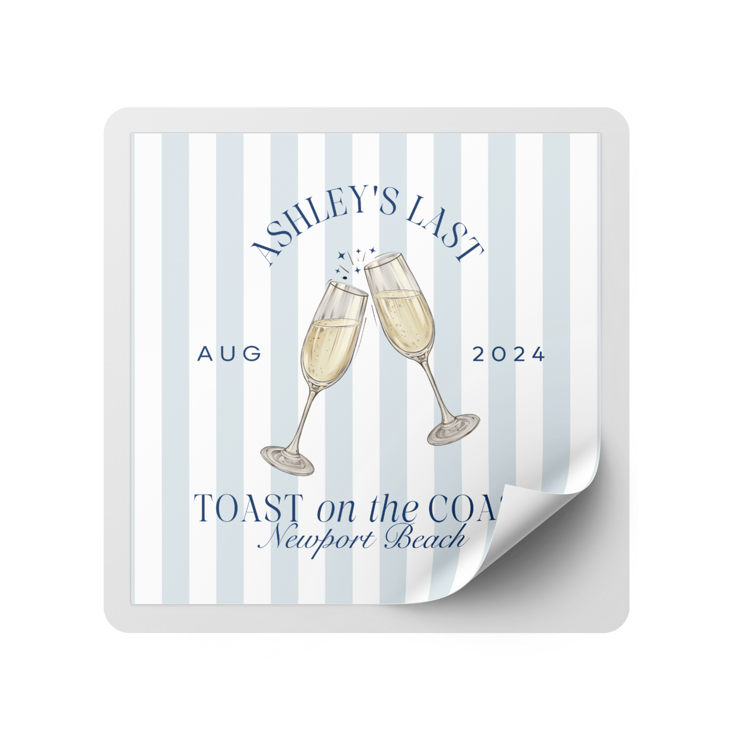 Last Toast on the Coast Bachelorette Party Mini Liquor Label