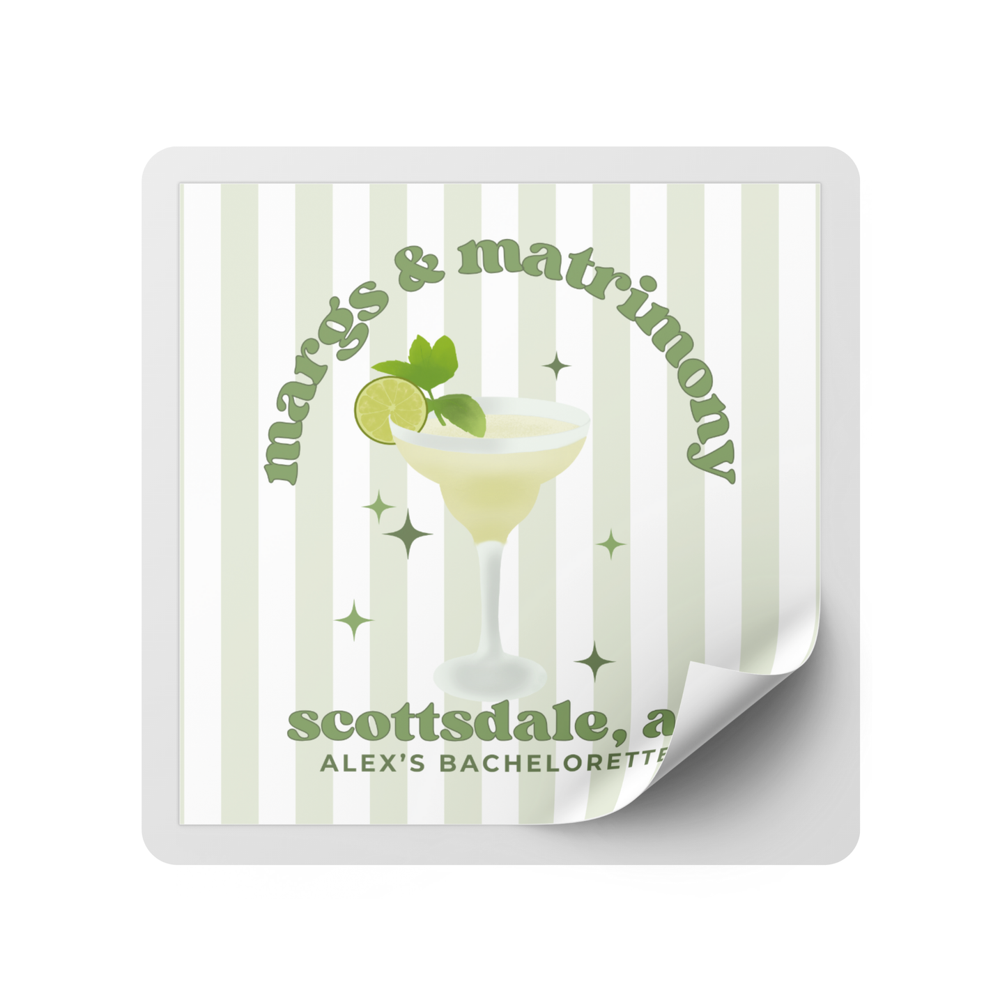 Margs & Matrimony Bachelorette Party Mini Liquor Label