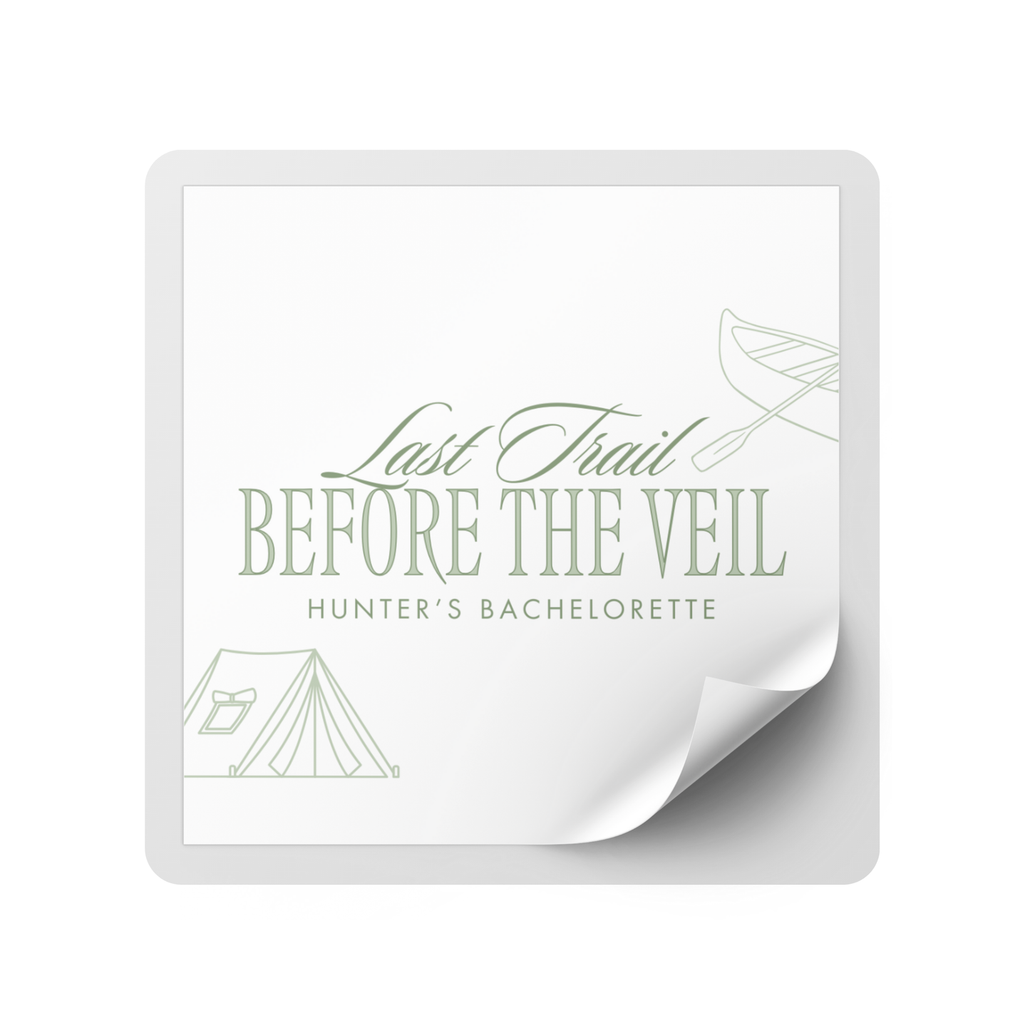 Last Trail Before the Veil Bachelorette Party Mini Liquor Label