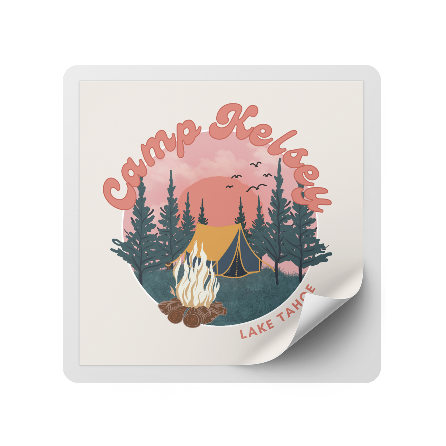 Pink Camp Bach Bachelorette Party Mini Liquor Label