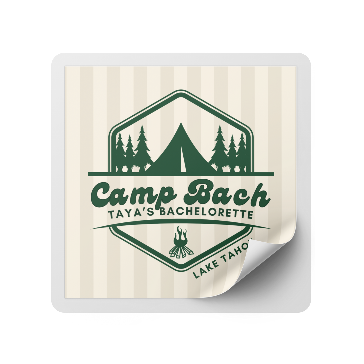 Retro Camp Bach Bachelorette Party Mini Liquor Label