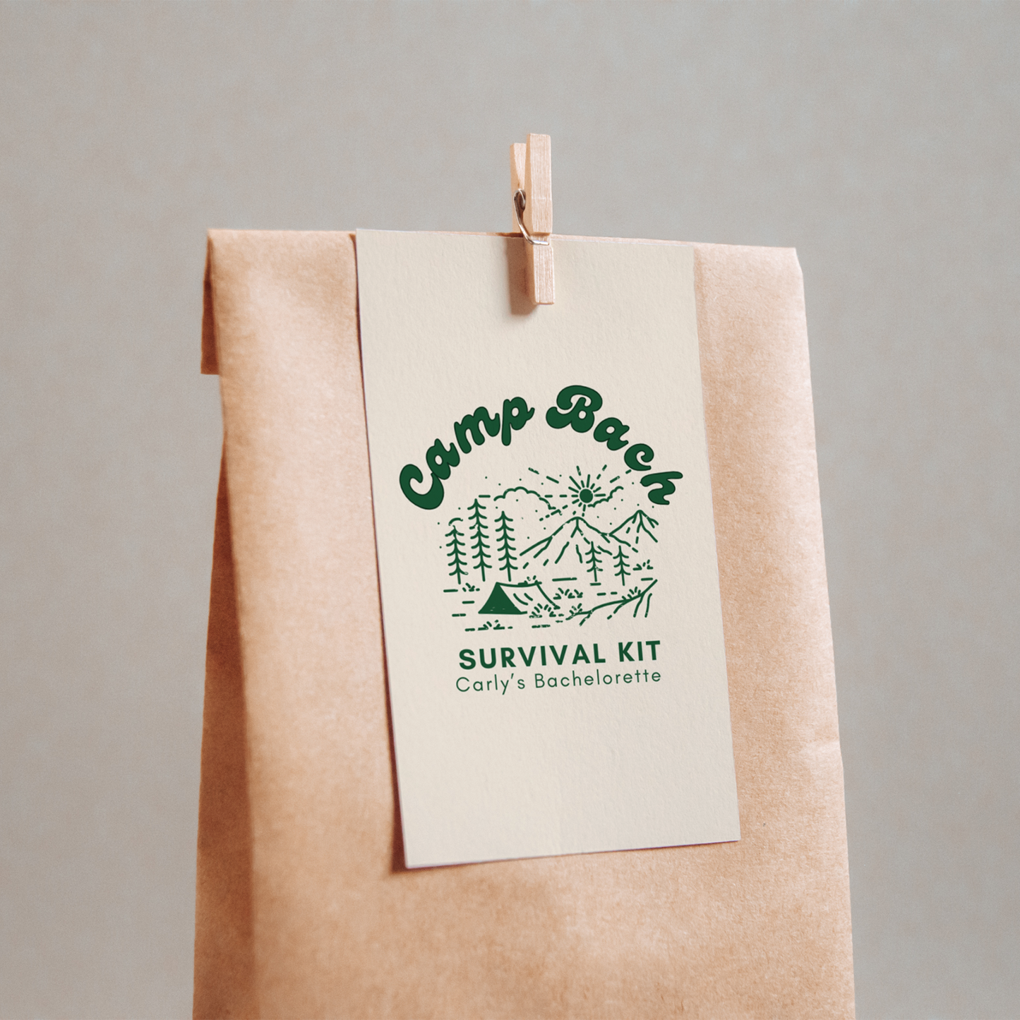 Camp Bachelorette Party Gift Tag