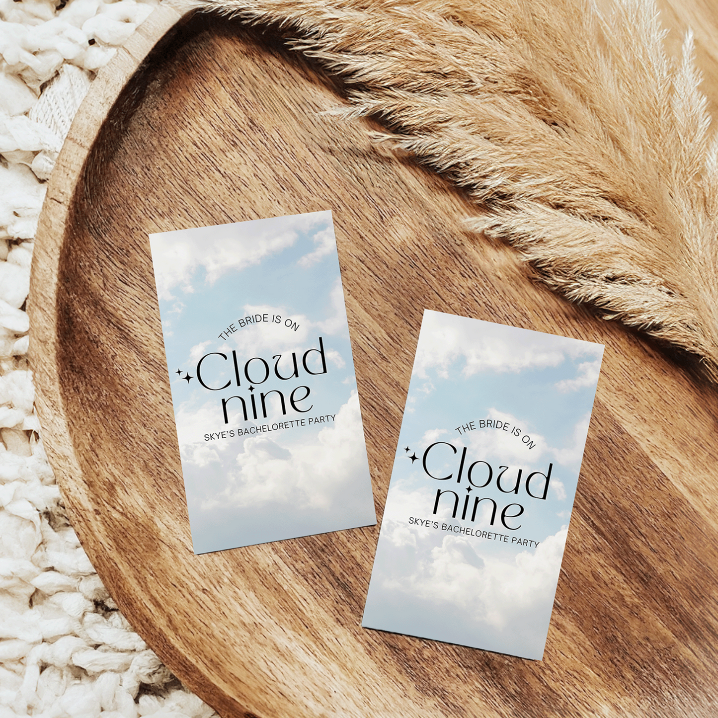 Bride On Cloud 9 Bachelorette Party Gift Tag