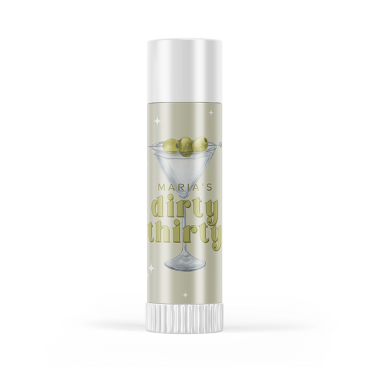 Dirty Thirty Birthday Party Lip Balm