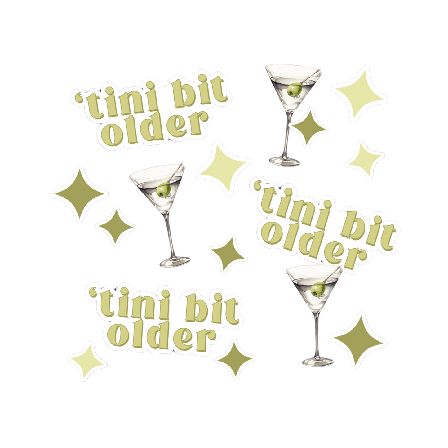 Tini Bit Older Birthday Party Confetti - Dirty Martini