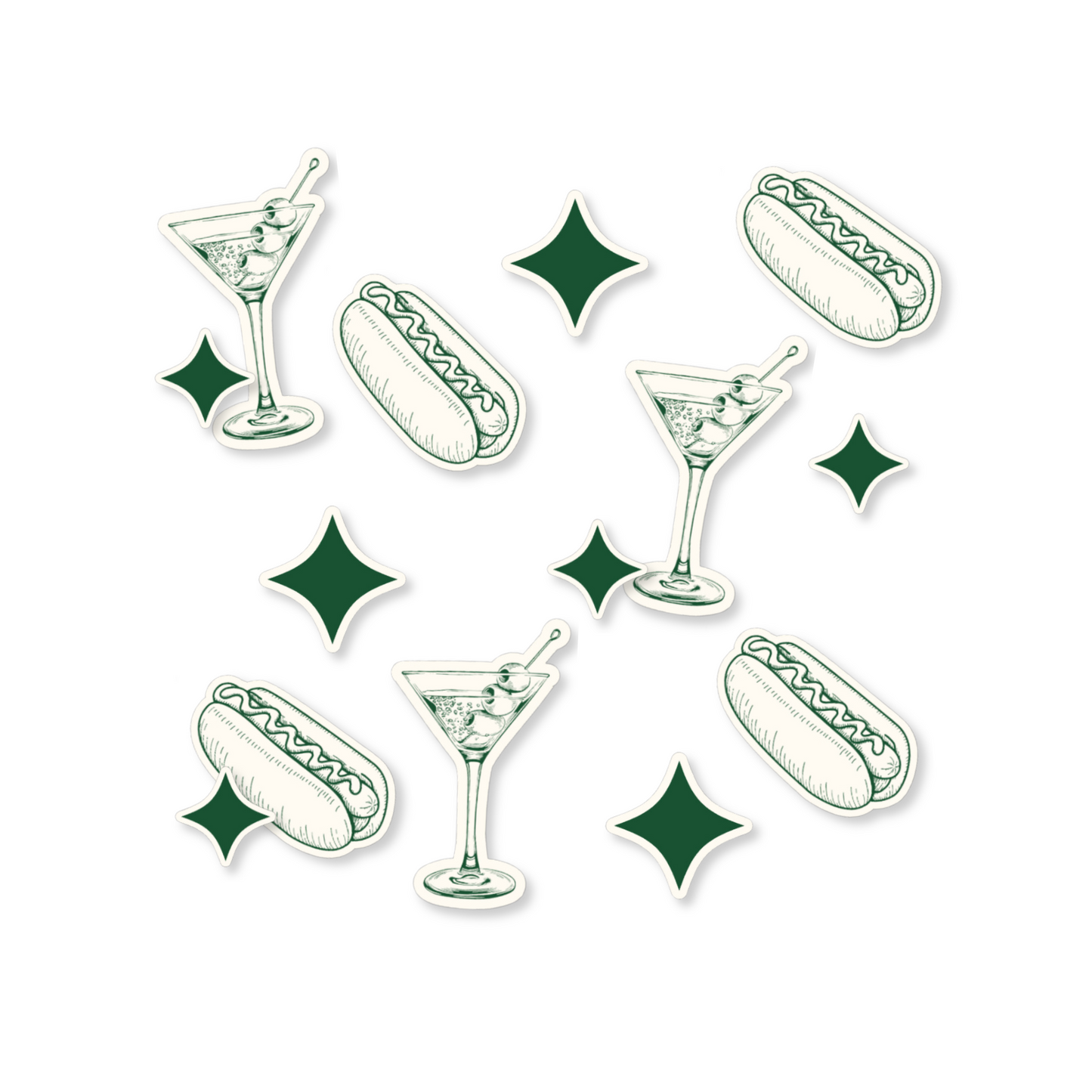Tinis and Weenies Birthday Party Confetti