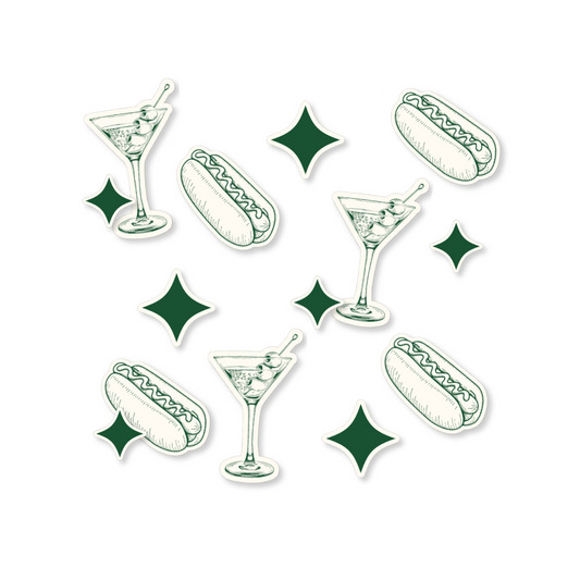 Tinis and Weenies Birthday Party Confetti
