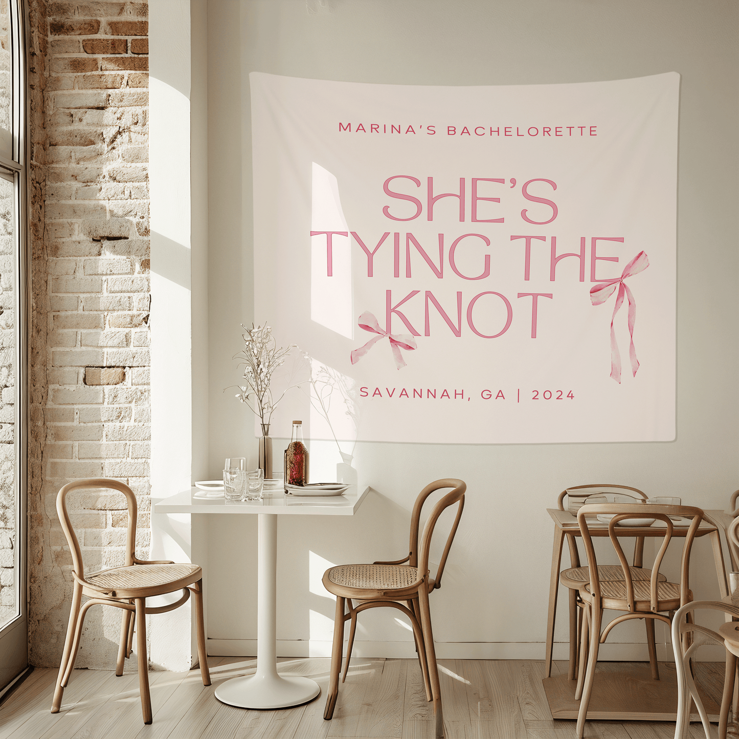 She's Tying the Knot Bachelorette Party Banner