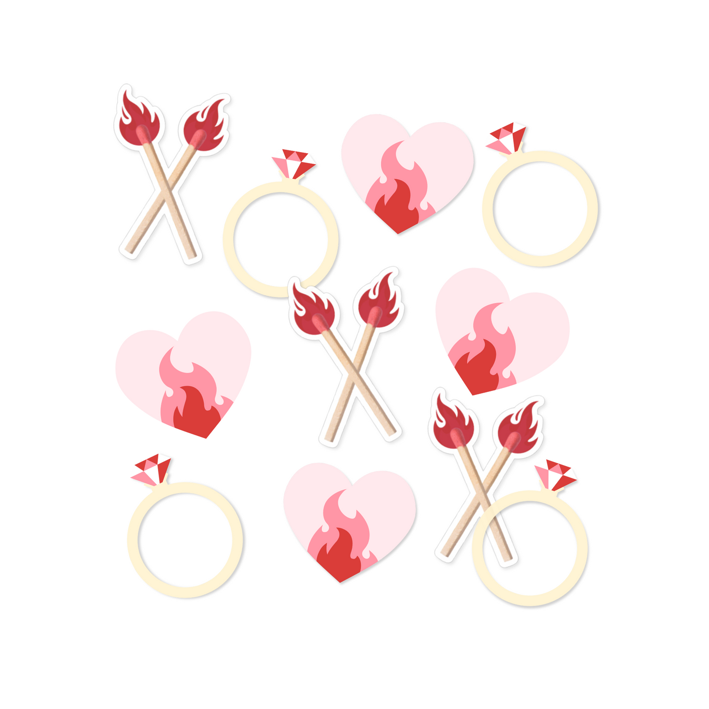 Perfect Match Bachelorette Party Confetti - Pink & Red